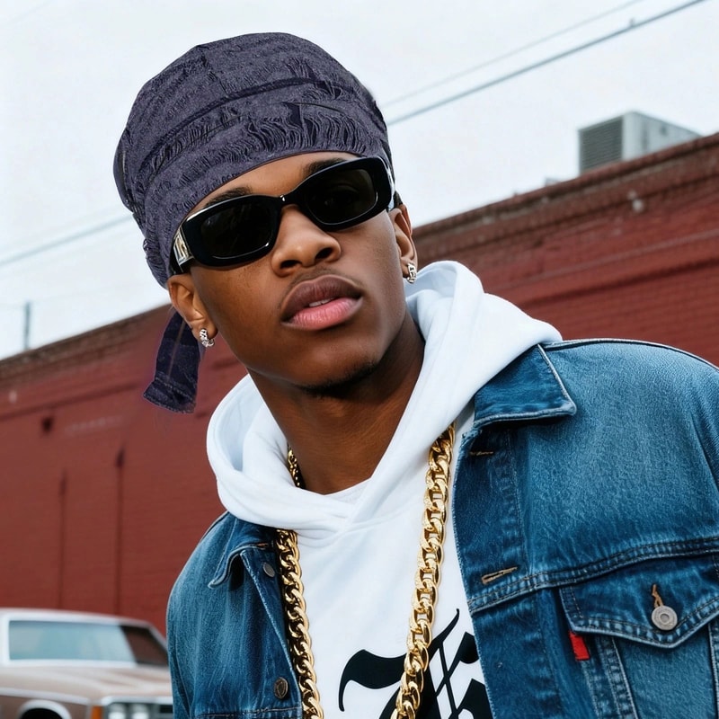 Long Tail Ripped Beanie Hat Durag Head Wrap HipHop Turban For Men Women 2