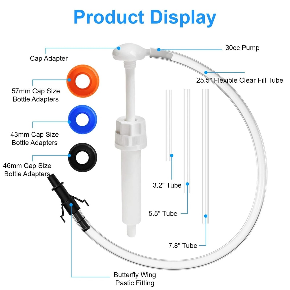 Hand Pump For Oil Transfer With Flexible Tubes And Interchangeable Threads 4