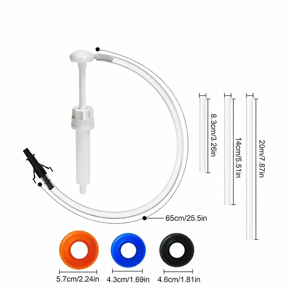 Hand Pump For Oil Transfer With Flexible Tubes And Interchangeable Threads 5