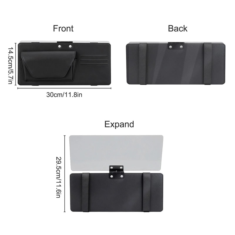 Universal Polarized Car Sun Visor Extender AntiGlare Day Night Sunshade Panel For UV Protection 4