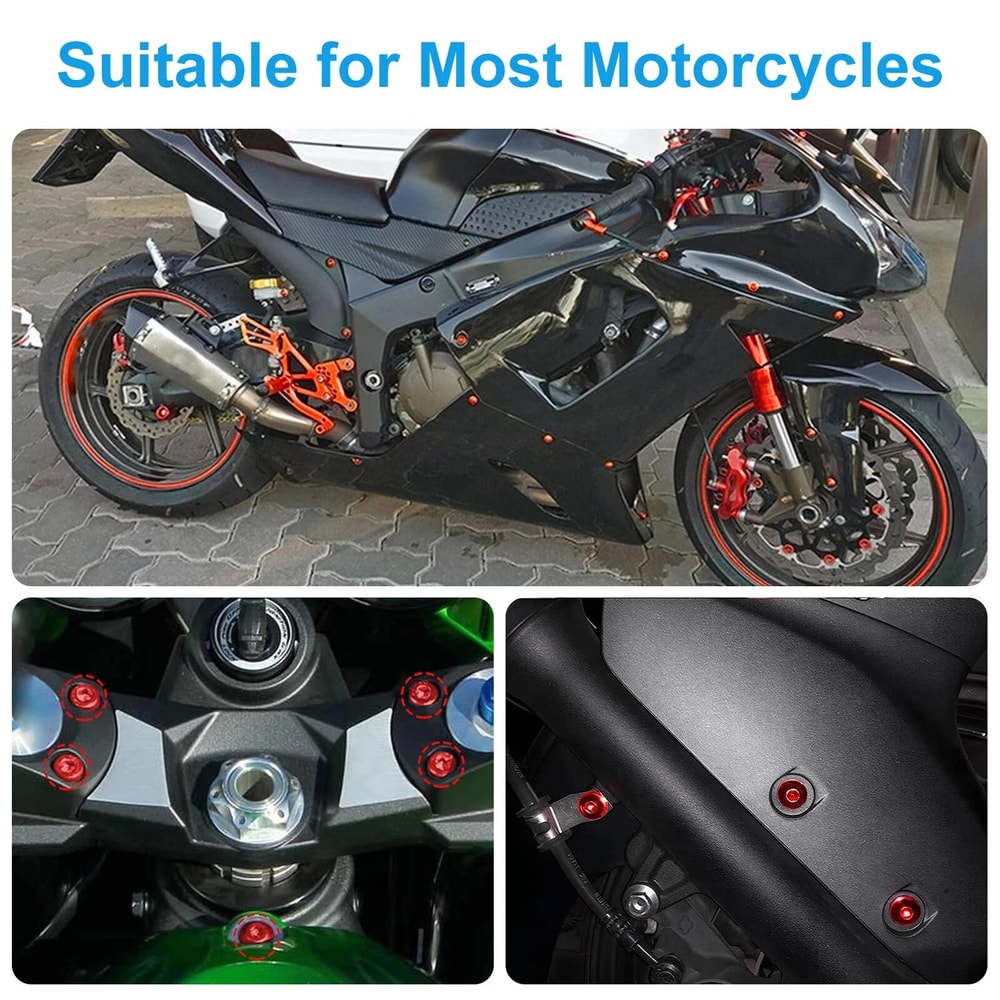 Motorcycle Fairing Bolt Kit Durable Aluminum 4