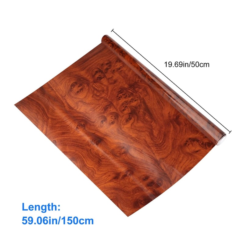 High Glossy Wood Grain Vinyl Wrap Sticker Decal Car Interior Film For Dashboard Console 5