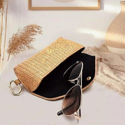 sunglasses case – hard shell eyeglass protective pouch for travel & daily use