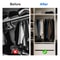 Stainless Steel Closet Rod Bracket Set Black Pole Holder With Screws For Wardrobe Curtain And Laun 2