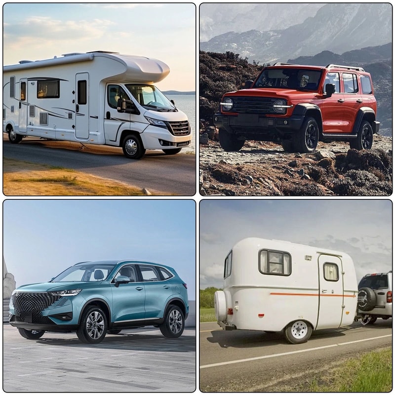 Waterproof Tire Covers With Green Reflective Strips Premium Wheel Protectors For All Vehicles 1