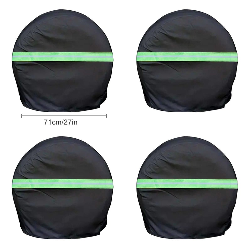 Waterproof Tire Covers With Green Reflective Strips Premium Wheel Protectors For All Vehicles 5