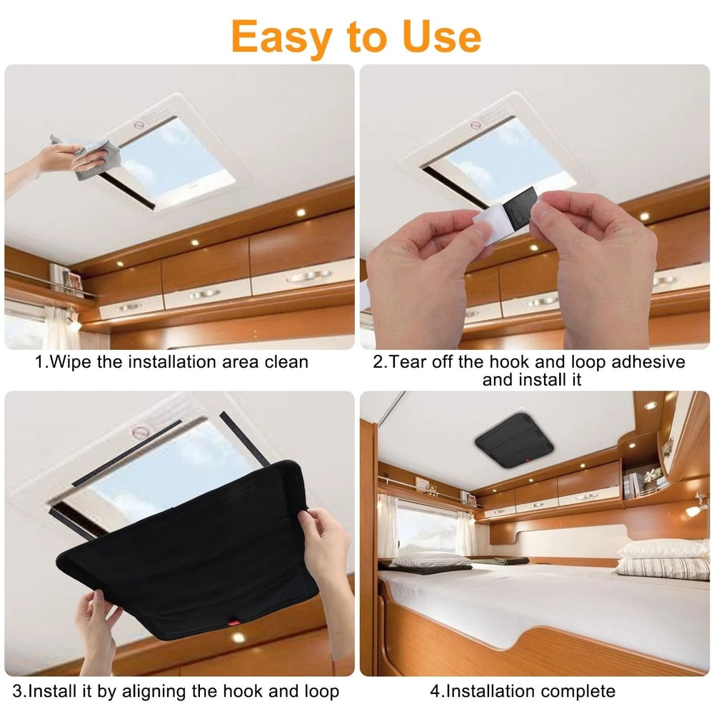Vent Window Insulation Shade Foldable Blackout Cover For Camper Trailer And Motorhomes 2