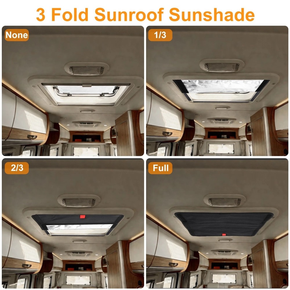 Vent Window Insulation Shade Foldable Blackout Cover For Camper Trailer And Motorhomes 3
