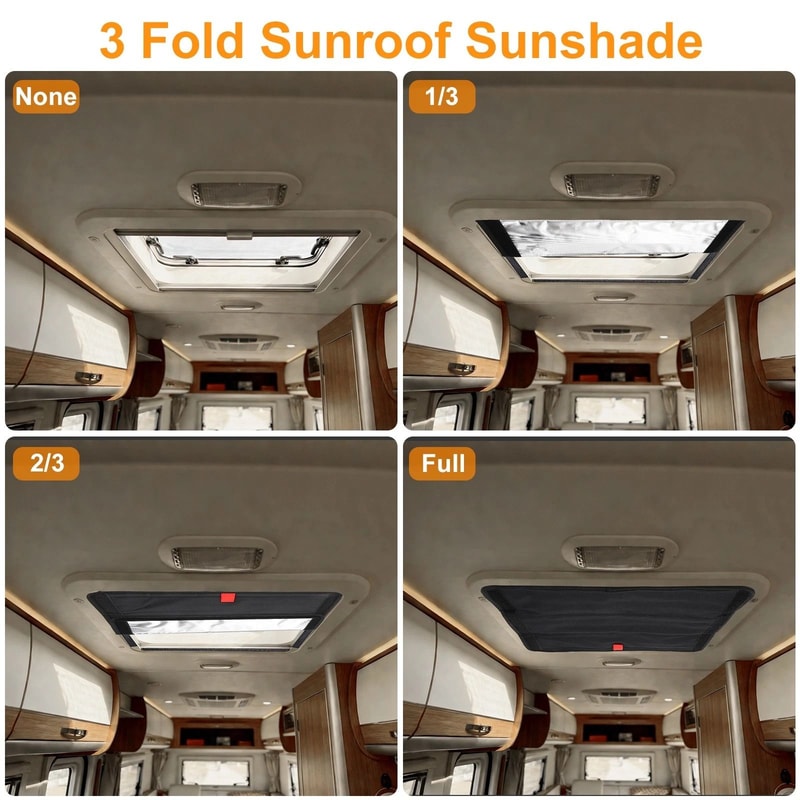 Vent Window Insulation Shade Foldable Blackout Cover For Camper Trailer And Motorhomes 3