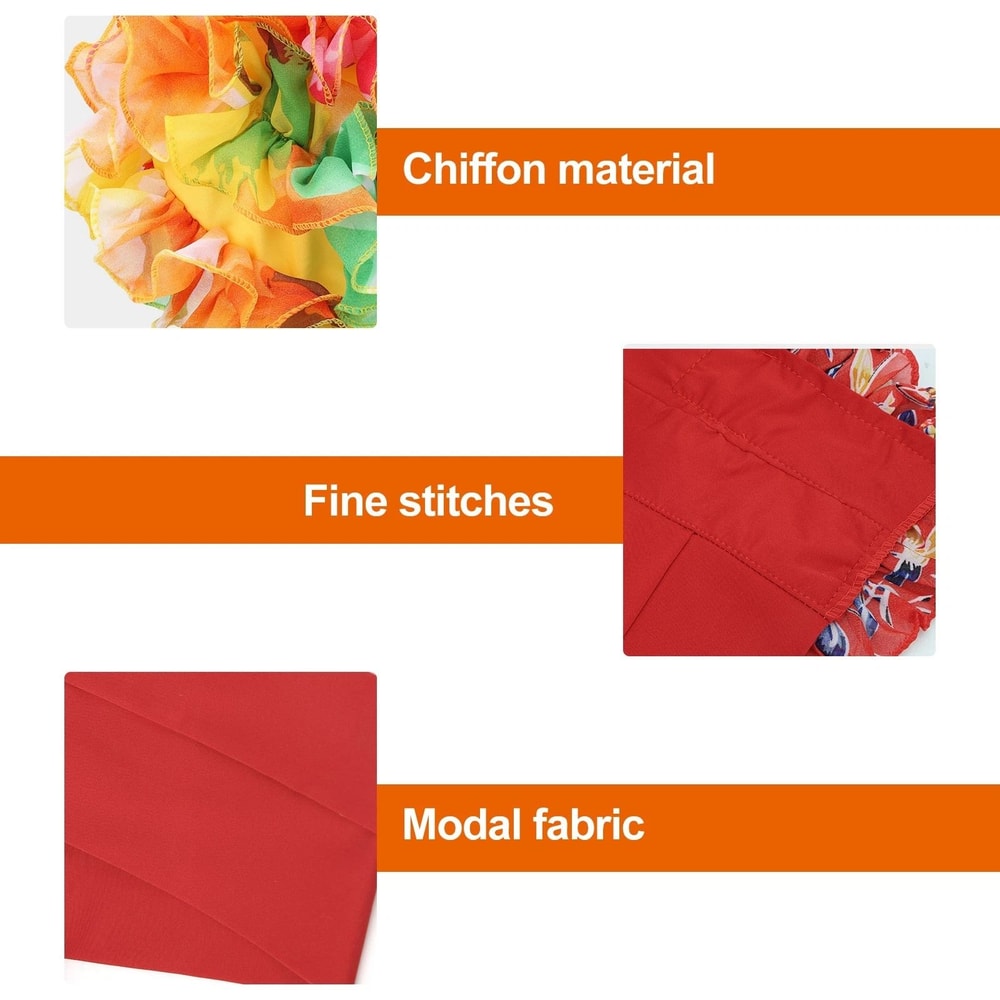 Womens Floral Neck Scarf Adjustable Polyester Collar Wrap With Elegant Flower Design 3