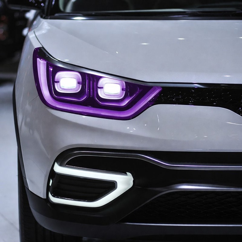 UV Reactive Headlight Tint Film For Scratch Protection UV Color Change 0