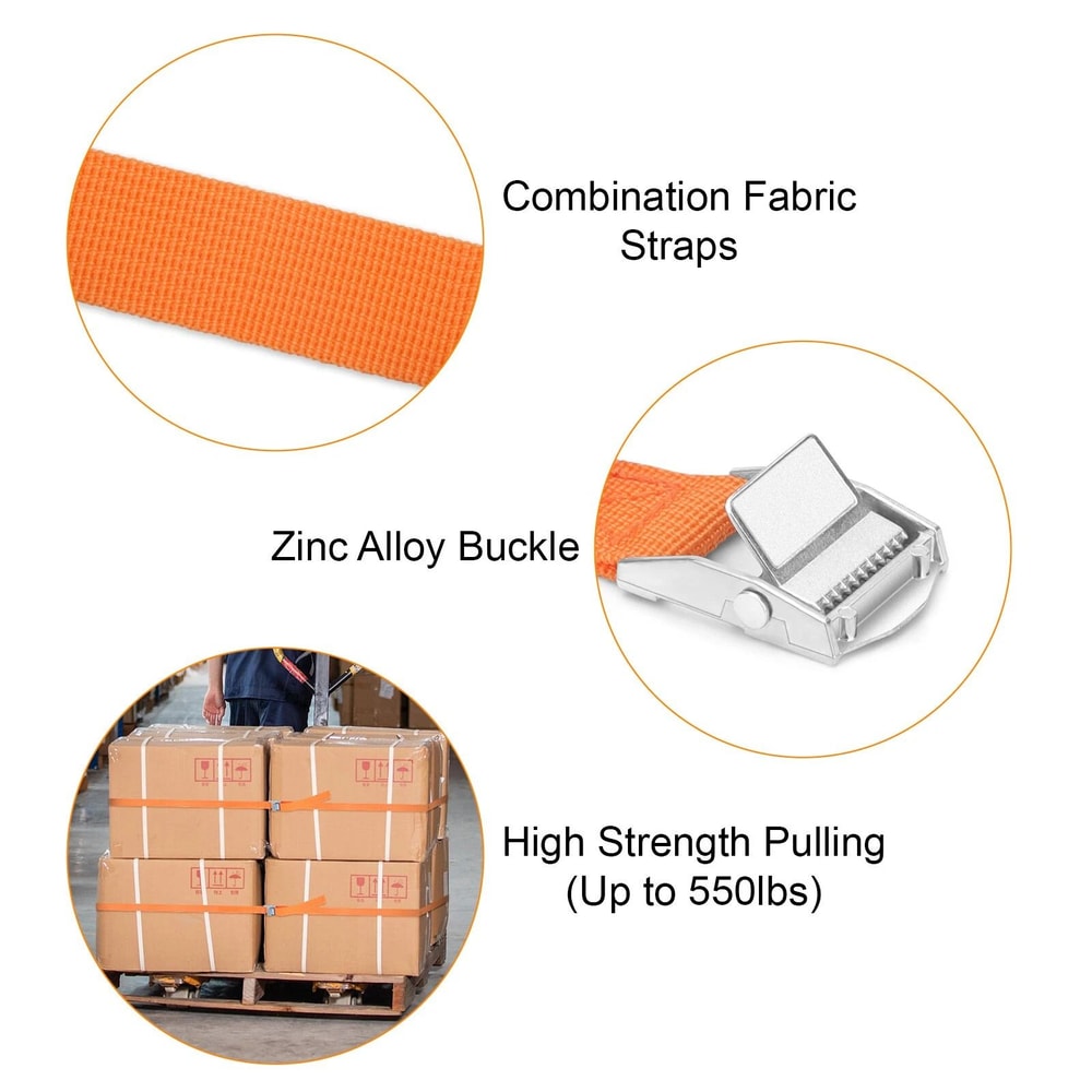 Adjustable Cam Buckle Tie Down Lashing Straps With Buckles HeavyDuty Load Securing 3