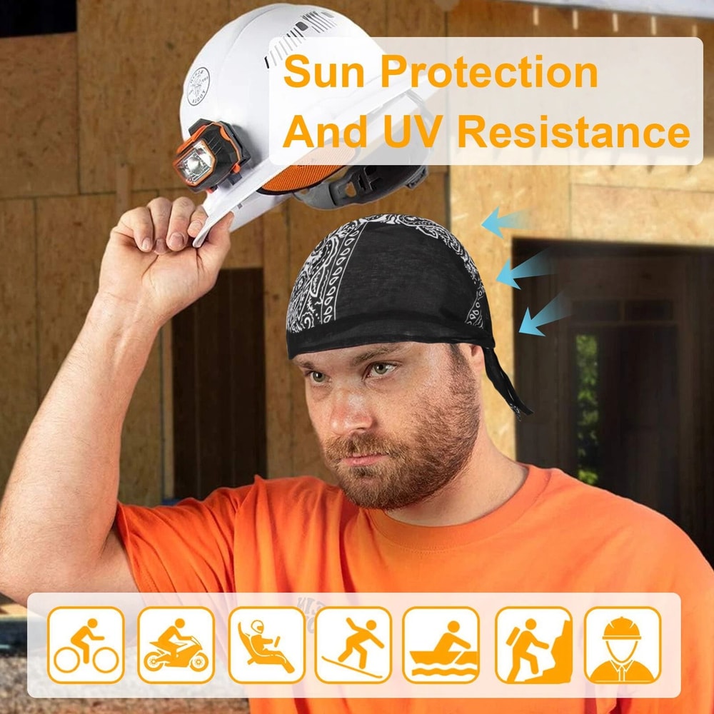 MultiFunctional SweatWicking Head Wrap Beanie For Men Women Adjustable For Cycling Hiking More 2