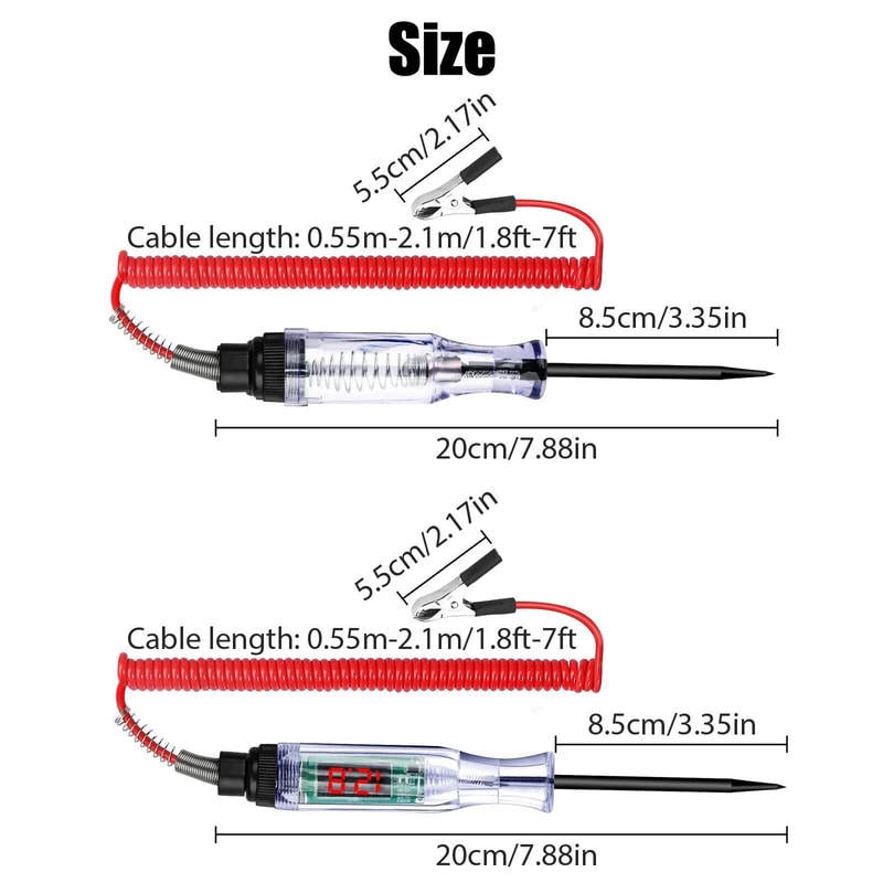 Digital Voltage Circuit Tester Automotive Test Light For Car Truck 1