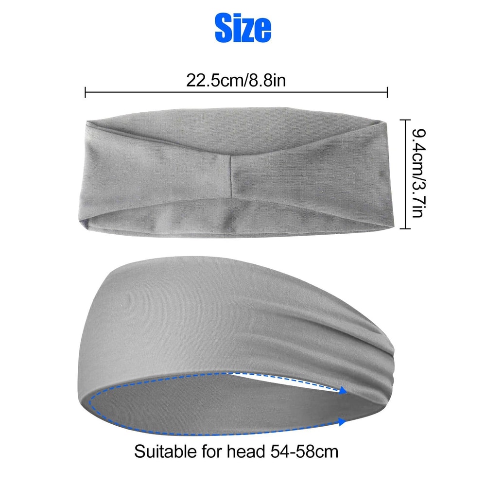 Moisture Wicking Headband Wide Elastic Sports Sweatband For Men And Women 1