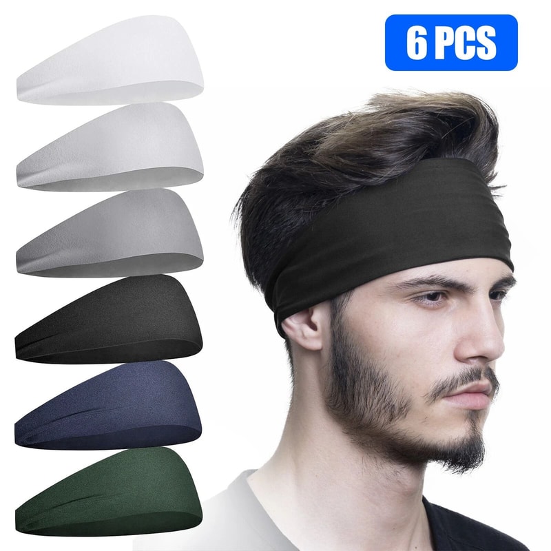 Moisture Wicking Headband Wide Elastic Sports Sweatband For Men And Women 7