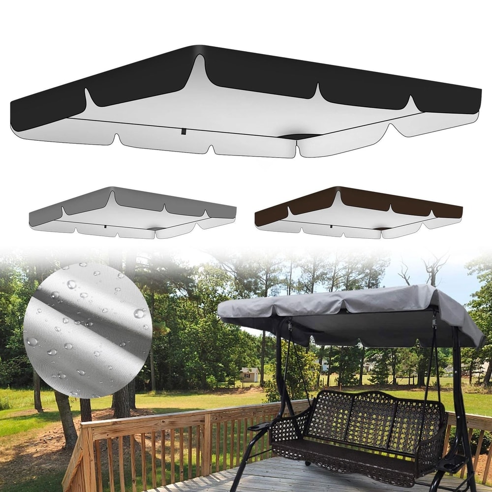 Waterproof UV Canopy Replacement For Outdoor Swing Porch Top Seater Patio Cover 7