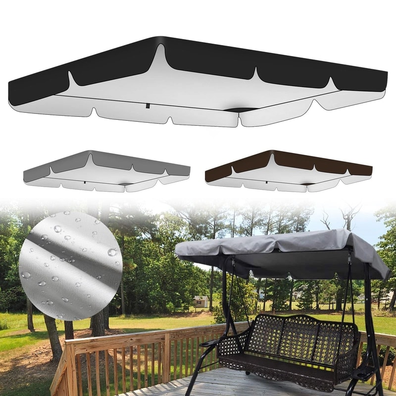 Waterproof UV Canopy Replacement For Outdoor Swing Porch Top Seater Patio Cover 7