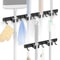 Wall Mount Broom Hanger Mop Holder Kitchen Garden Laundry And Garage Organizer Rack 0
