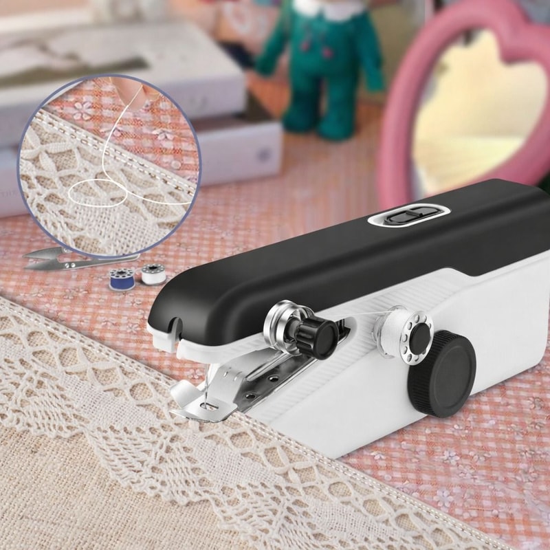 Portable Mini Sewing Machine For DIY Travel And Household Use Electric Stitch Handheld Sewing Mach 0