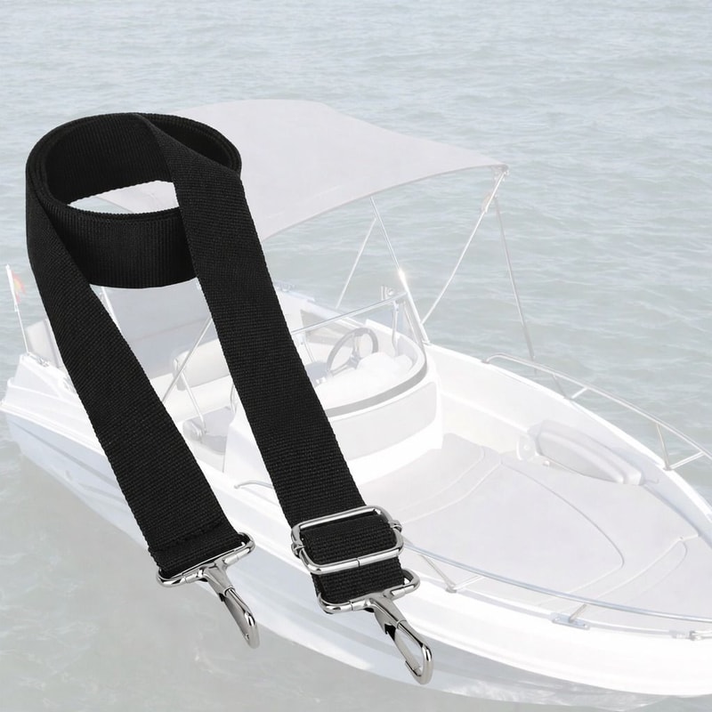 Adjustable Bimini Top Tie Down Straps With Stainless Steel Hooks 0