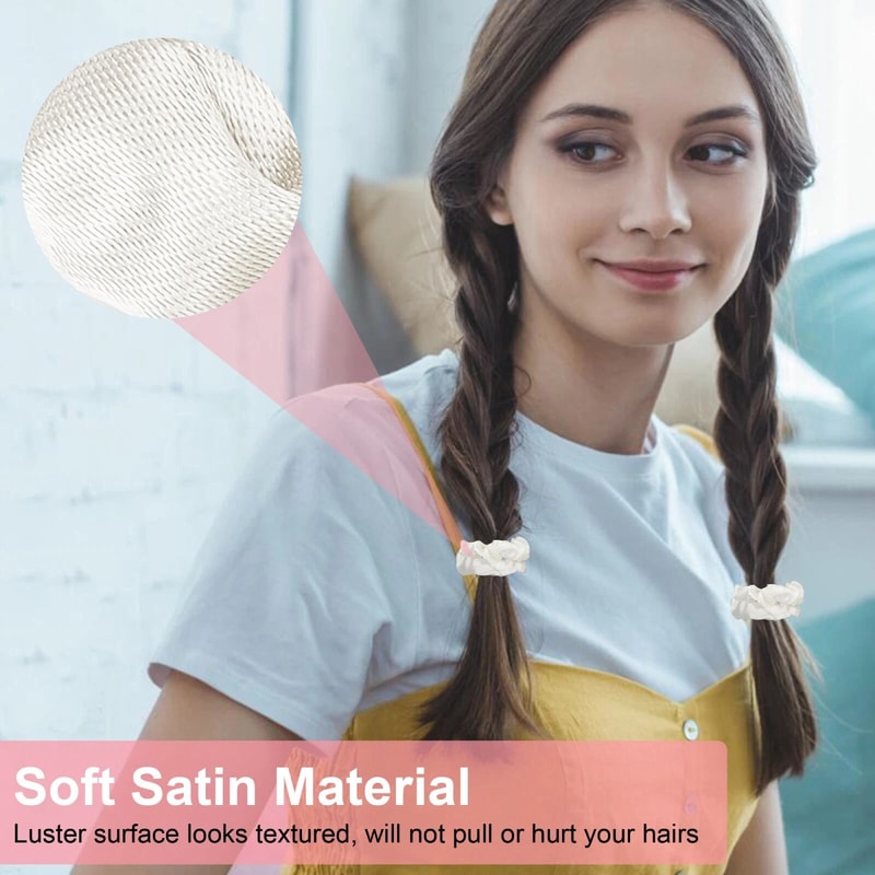 Hair Ties Scrunchies Multicolor Elastic Silk Hair Bands For Women 3
