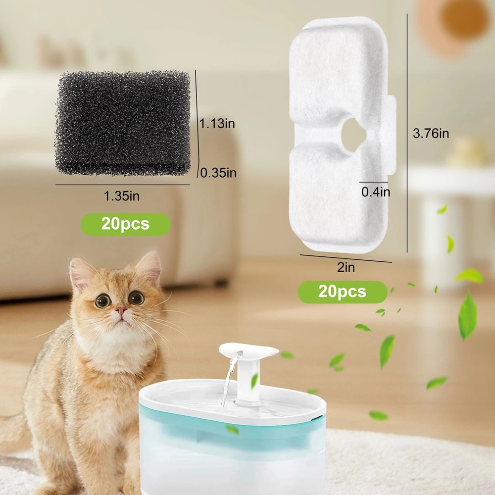 Cat Water Fountain Filters For Pet Fountains Triple Filtration HighEfficiency Replacement Filter 5