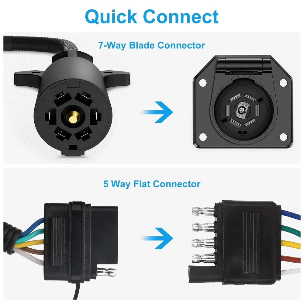 Trailer Adapter Wiring Plug For RV Truck And Trailer Light Conversion 3