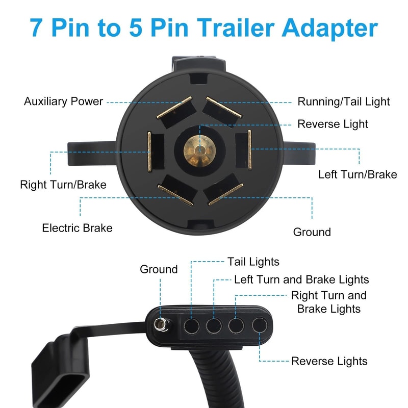 Trailer Adapter Wiring Plug For RV Truck And Trailer Light Conversion 4