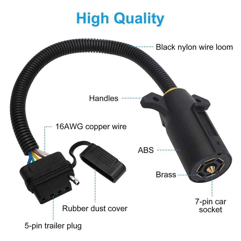 Trailer Adapter Wiring Plug For RV Truck And Trailer Light Conversion 5