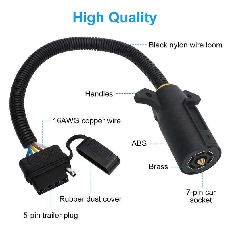 Trailer Adapter Wiring Plug For RV Truck And Trailer Light Conversion 5
