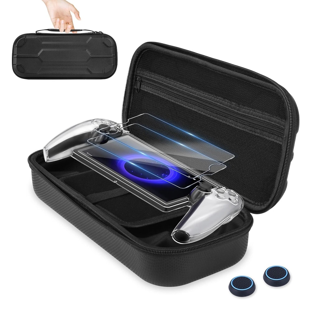 PlayStation Portal Carrying Case Shockproof Hardshell Cover Screen Protector 4