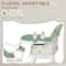 Portable Adjustable Baby High Chair With Removable DualLayer Tray 3