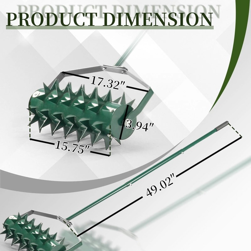 Heavy Duty Rolling Manual Lawn Aerator Lawn Tool For Yard Care 6