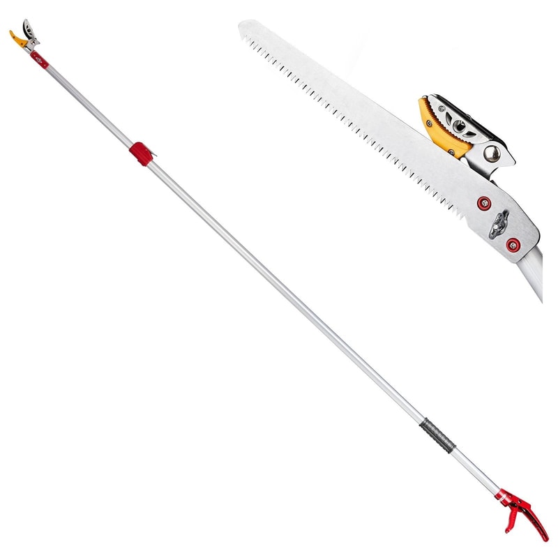 Telescopic Pole Pruner Fruit Picker Tree Branch Cutter Adjustable Lightweight 1