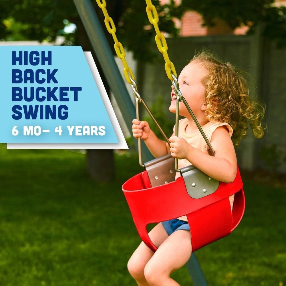 HeavyDuty Bucket Toddler Swing Seat With Chain Fully Assembled For Safety And Comfort 6