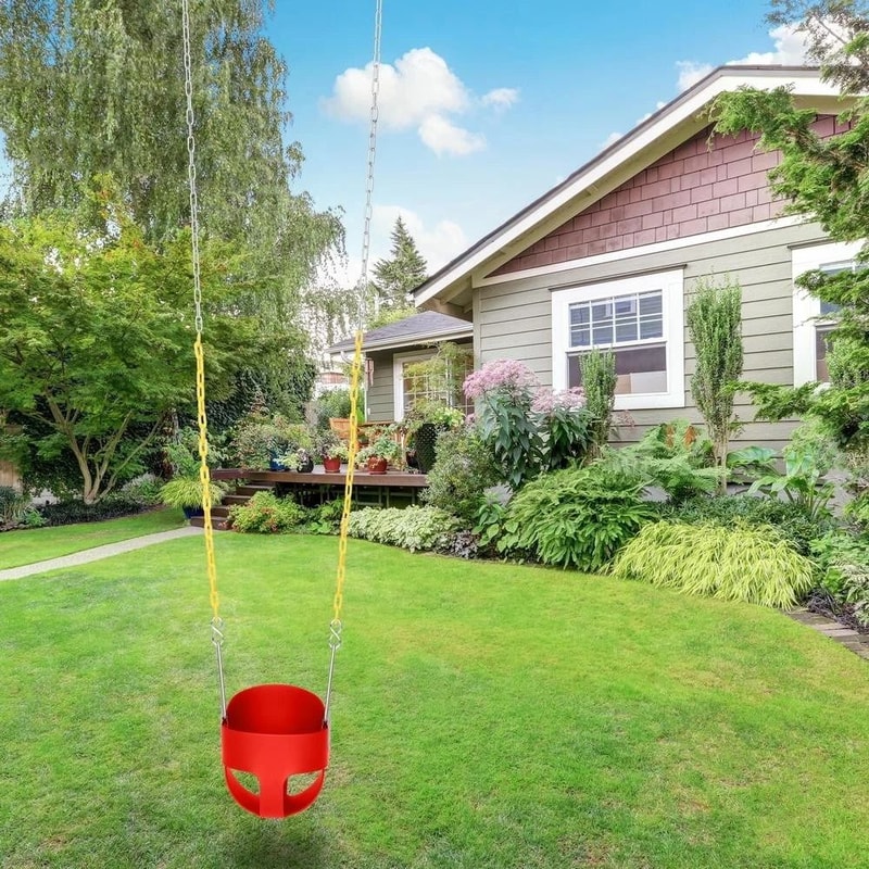 HeavyDuty Bucket Toddler Swing Seat With Chain Fully Assembled For Safety And Comfort 4