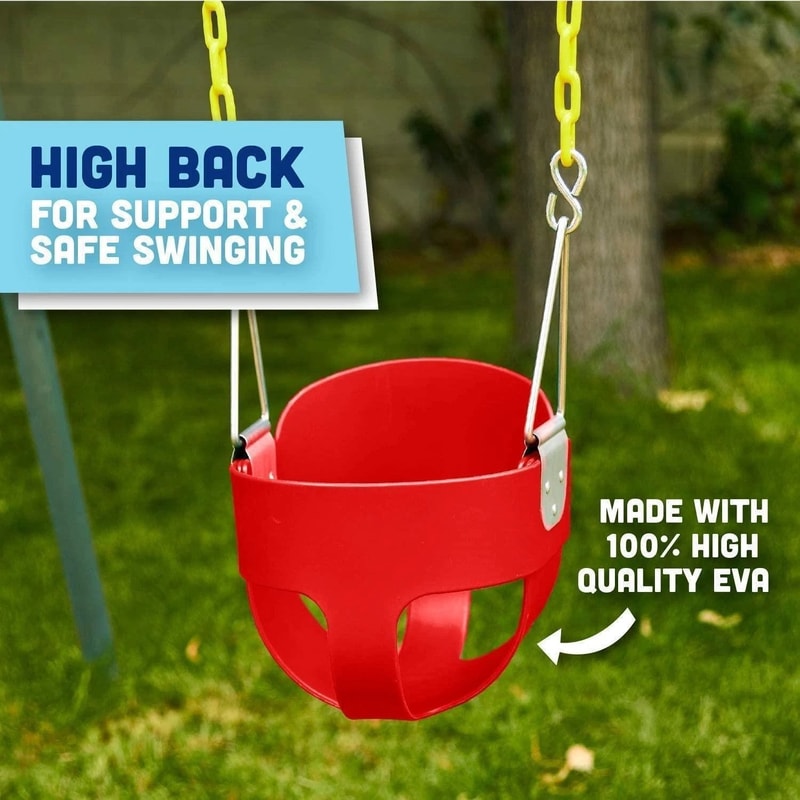 HeavyDuty Bucket Toddler Swing Seat With Chain Fully Assembled For Safety And Comfort 5