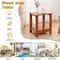 Portable Teak Wood Side Table For Patio Indoors Small Square WeatherResistant Compact Design 4