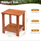 Portable Teak Wood Side Table For Patio Indoors Small Square WeatherResistant Compact Design 2