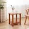 Portable Teak Wood Side Table For Patio Indoors Small Square WeatherResistant Compact Design 1