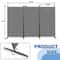 Room Divider Privacy Screens For Home Office Folding Steel With Adjustable Panels 4