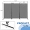 Room Divider Privacy Screens For Home Office Folding Steel With Adjustable Panels 4