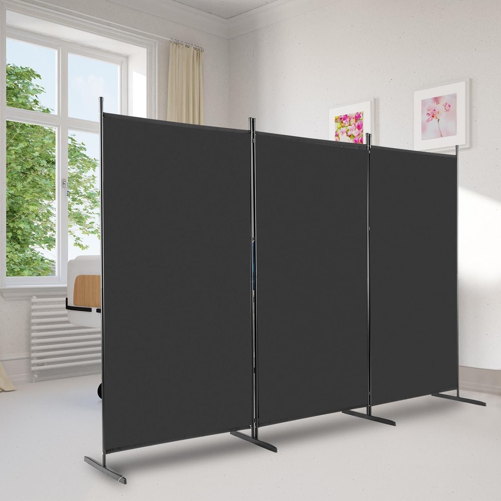 Room Divider Privacy Screens For Home Office Folding Steel With Adjustable Panels 1