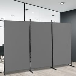 room divider privacy screens for home office - folding steel with adjustable panels