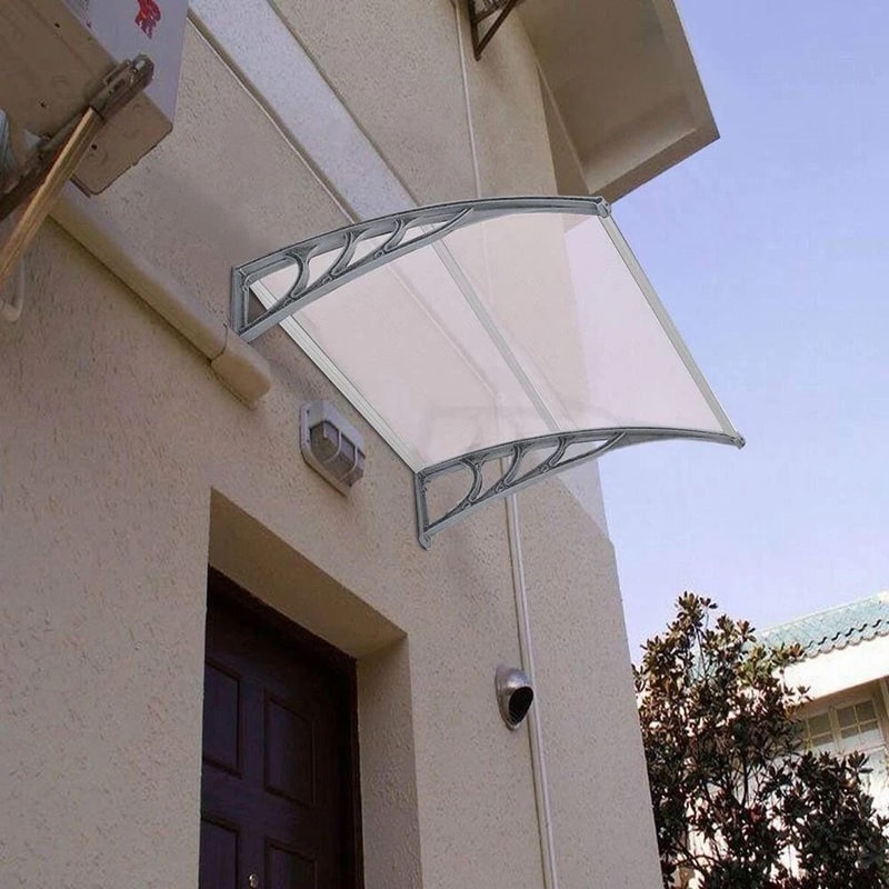 DIY Outdoor Window Awning Canopy Front Door Shield With Brackets 0