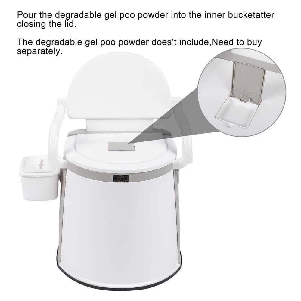 Portable Travel Toilet With Tissue Box Perfect For Camping Hiking 4
