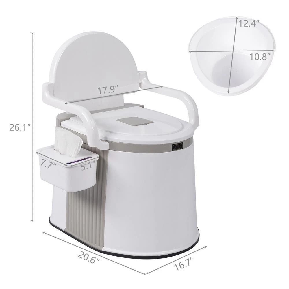 Portable Travel Toilet With Tissue Box Perfect For Camping Hiking 3