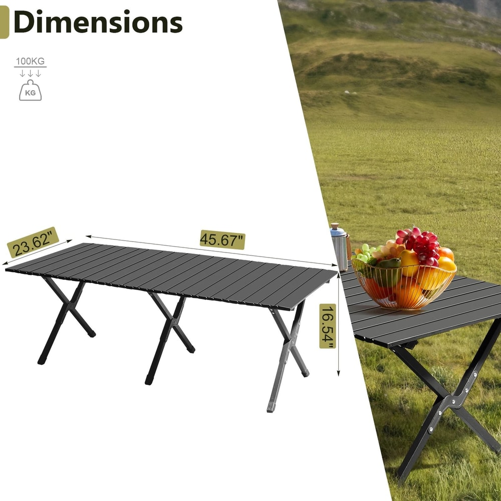 Folding Ultralight Collapsible Table For Outdoor Travel Hiking BBQ Portable Picnic Camp Table 3