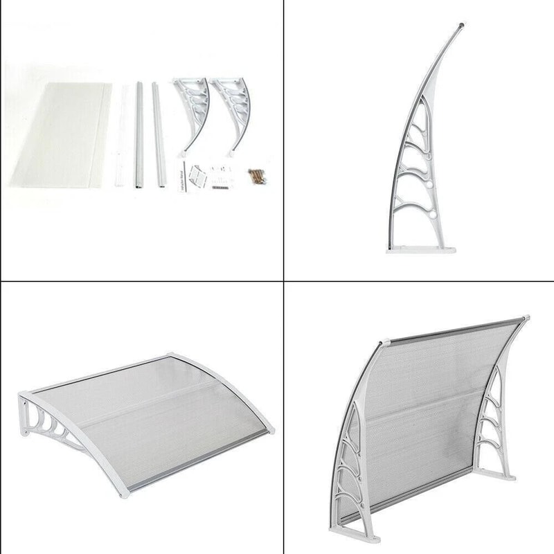 DIY Waterproof Window Awning For Front Door Outdoor Eaves Canopy Garden Shield 5